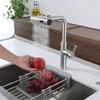 Robinet d'évier multifonctionnel pour la maison, robinet de cuisine universel à tirette pour eau froide et eau froide, robinet de lavabo de cuisine moderne
