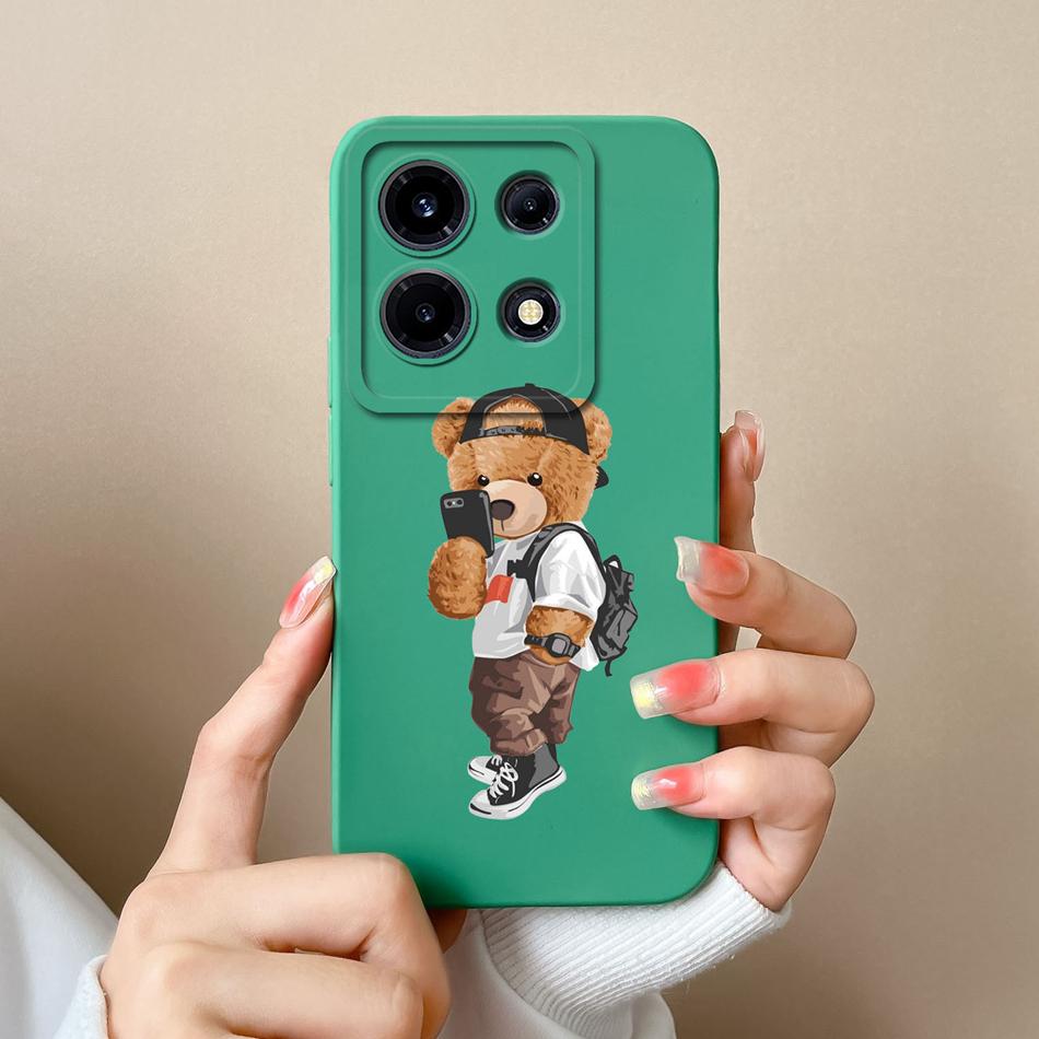 For Infinix Note 30 Pro Vip 30i Phone Case Cartoon Liquid Silicone Full Coverage Anti Drop Bumper For Infinix Note30 30Pro Funda