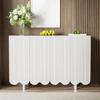 Cabinet Storage Spacious Countertop Stable Structure Minimalist Style Strong Load-bearing with Shelf Heavy Duty Freestanding Sideboard Hutch