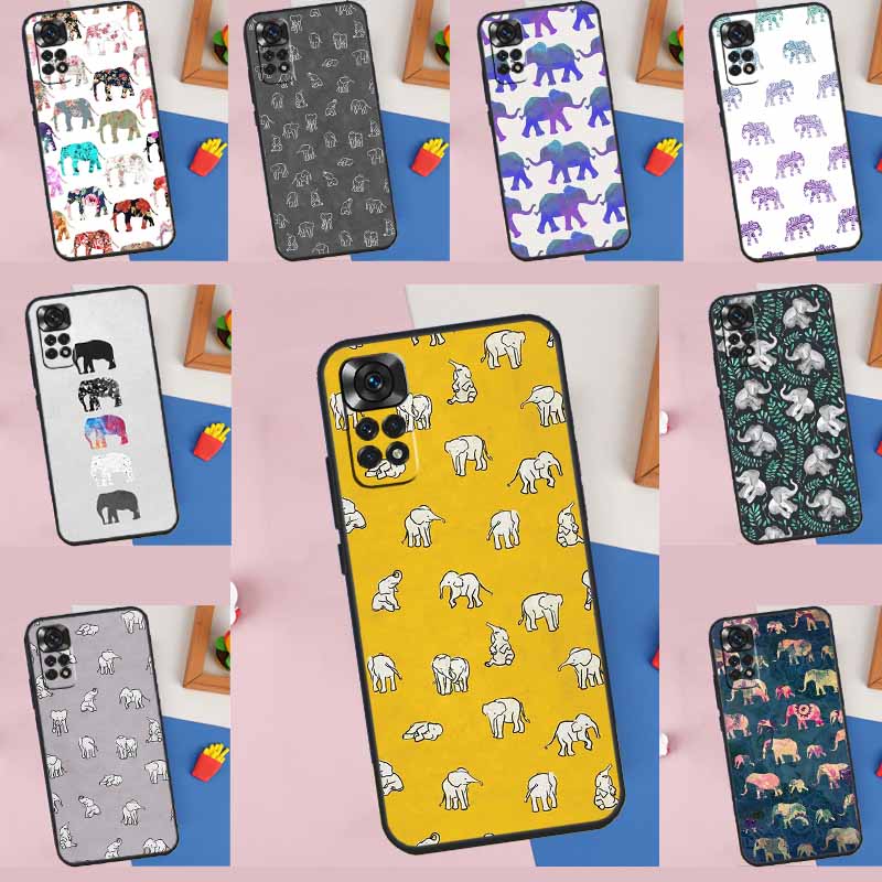 Cute Baby Elephant Funda For Xiaomi Redmi Note 13 14 Pro 9 10 11 12 Pro 10S 11S 12S Redmi 13C 10C 12C 14C Case