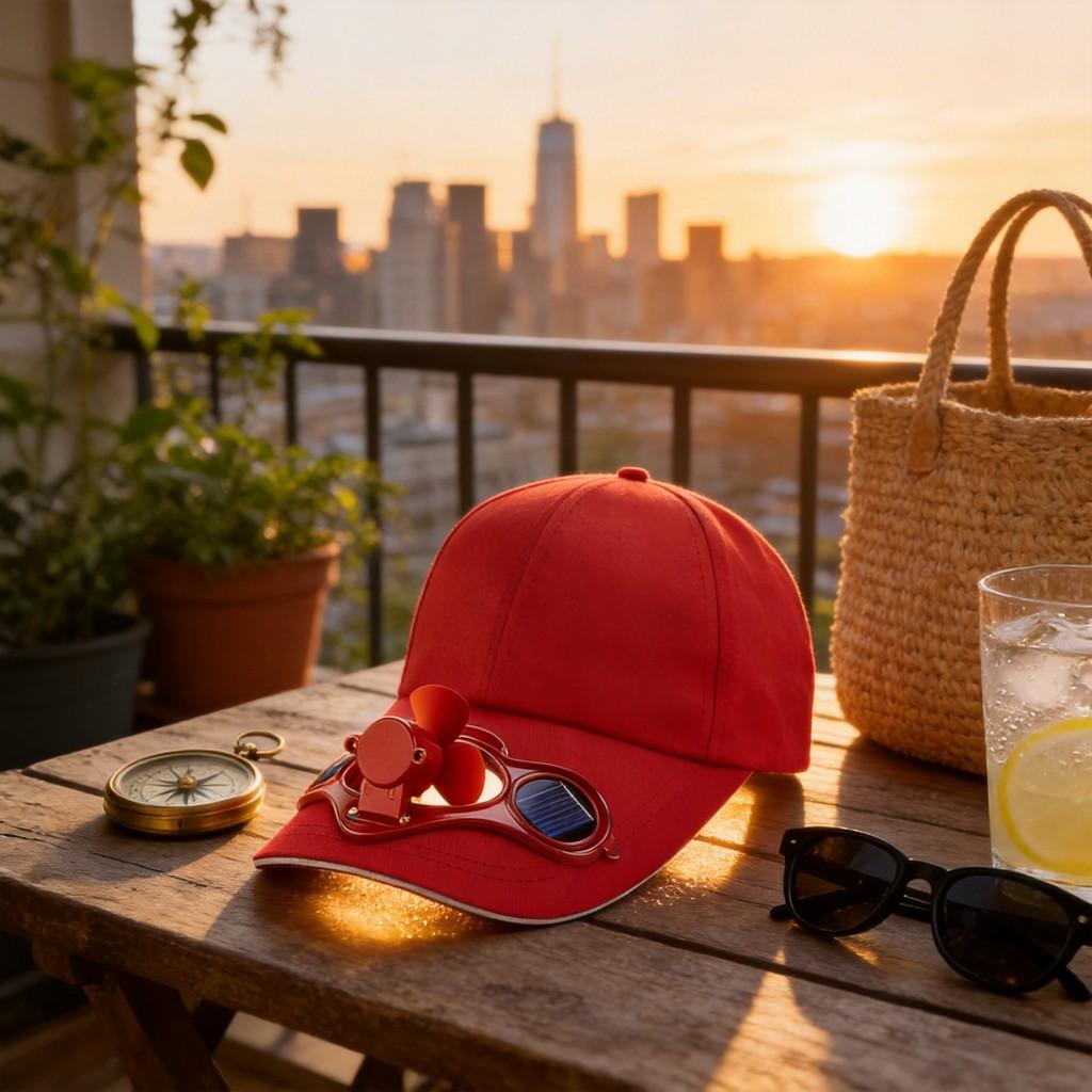 Chapeau Ventilateur Solaire Pour Hommes Femmes Avec Visière Et Casquette d'Été Protection Solaire