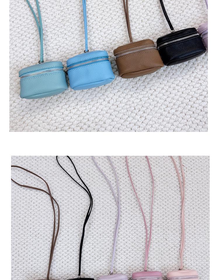 2025 Stylish Cowhide Mini Purse: Neck Hanging Lipstick, Earphone, Coin Holder