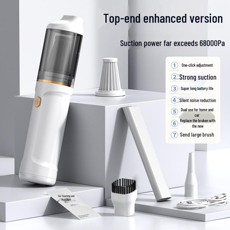 Portable Wireless Charging Car Vacuum Cleaner – Mini Handheld for Home and Auto Use
