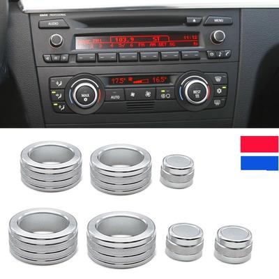 Car Air Conditioning Sound Knob Cover Interior Decoration For BMW 1 Series 2006-2012 E81 E82 E87 E88 ( 3 Or 4 Buttons Option)