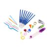 16 Diff Ent Sizes Sewing Tool Crochet Hook Needles Stitches Craft Set Tool(Purple)