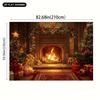 1Pcs Halloween Christmas Fireplace Red Glow Decoration Background Holiday Backdrop Decorations For Photo Studio Booth Party