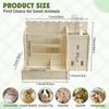 Multi-functional 2 in 1 Rabbit Hay Feeder Detachable with Bottle Rabbit Food Manger Bite Resistant Guinea Pig Feeder Habitat