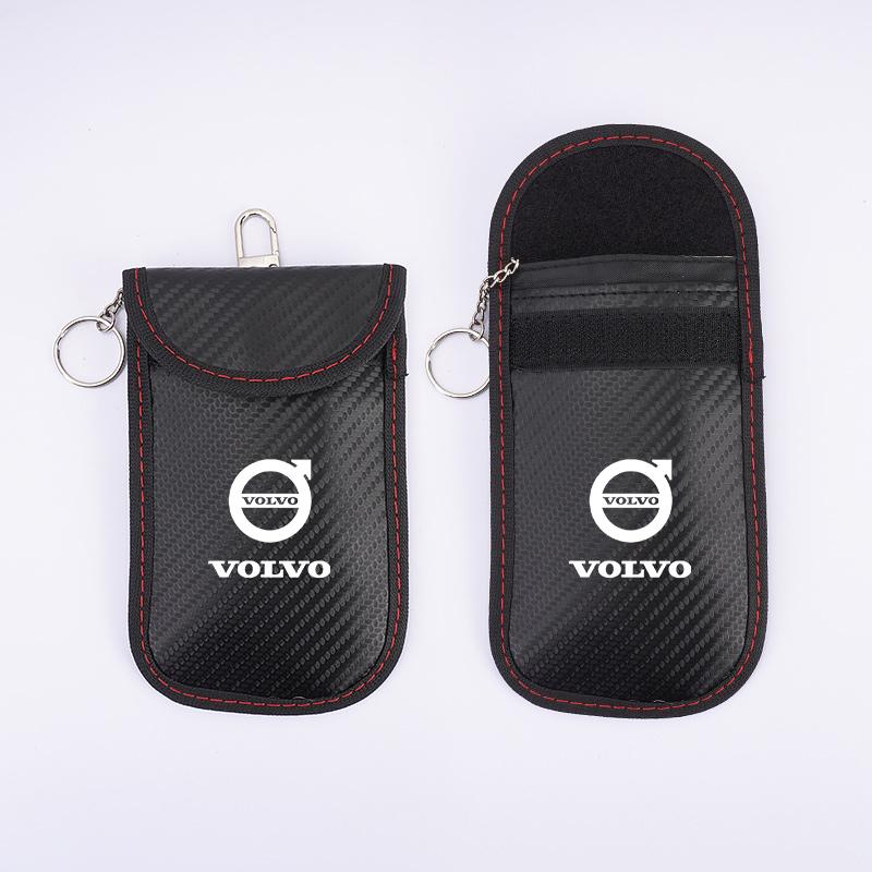 Blz4 Autoschlüssel-Etui Signalblocker-Tasche Auto RFID-Abschirmtasche Anti-Diebstahl-Beutel Für Volvo V60 V40 XC90 XC40 S60 C30 V70 AWD Olestar