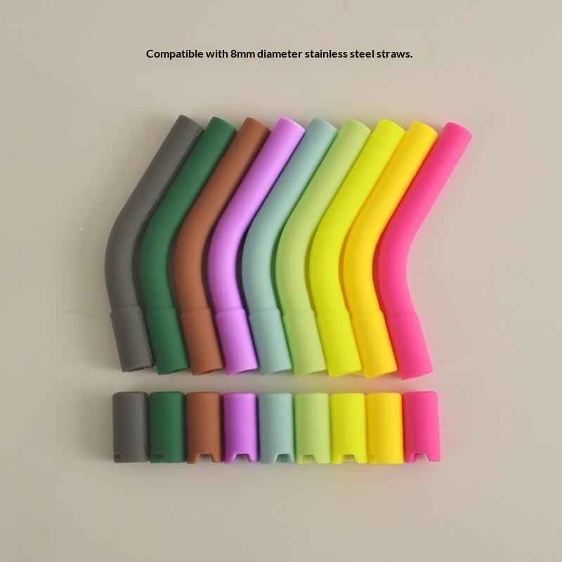 Reusable Stainless Steel Straws With Soft Colorful Silicone Tips Perfect For Smoothies Juices Cocktails Home Parties Daily Use