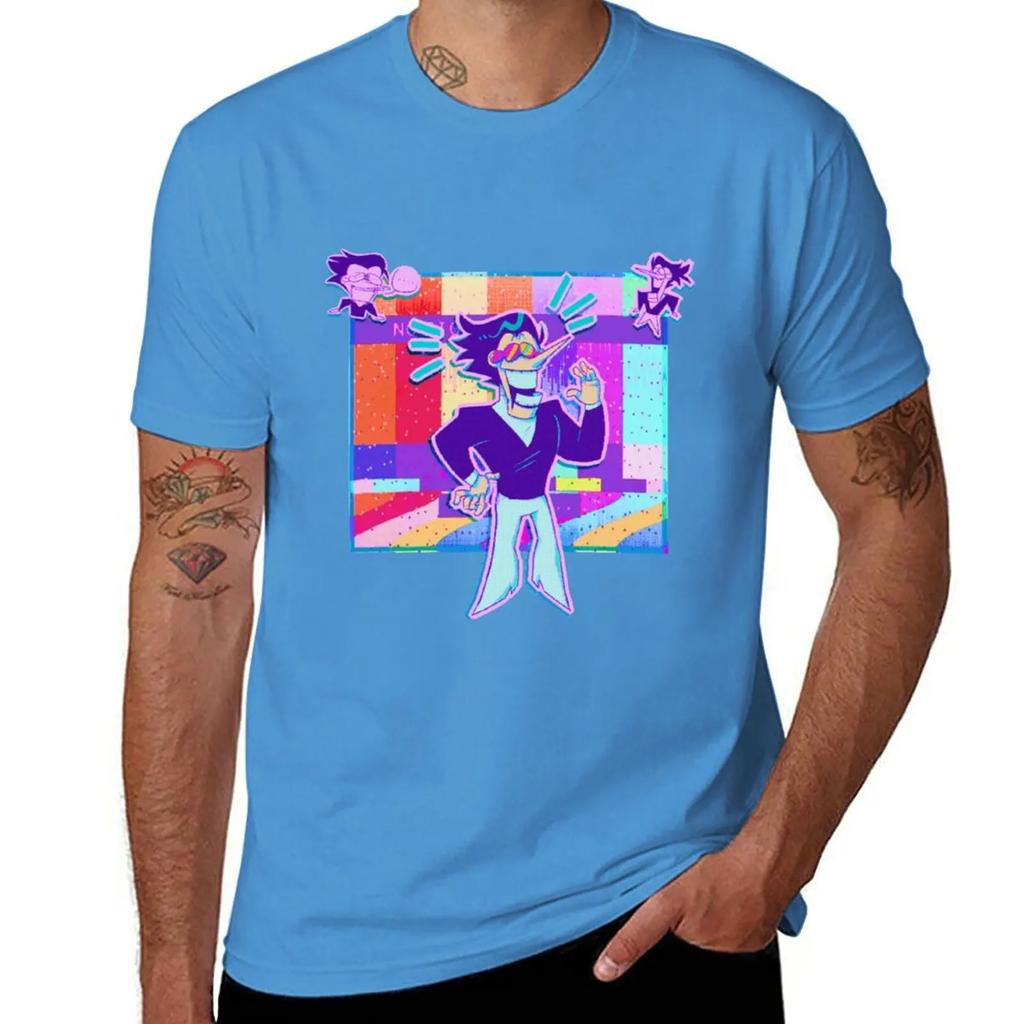 Spamton Deltarune T-shirt plusstorlekar sublim estetisk kläder anime herr grafiska t-shirts hip hop