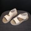 Summer New Fairy Style Flat-soled Soft-soled Sandals Fashionable Two Wear Rear Bag and Roman Beach Sandals Female