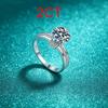 VENTFILLE Moissanite Ring Diamond 2CT D Color For Women 100%   CopperEngagement Wedding Band Jewelry