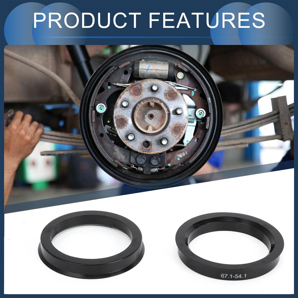 INFINAUTO Hub Centric Ring 54.1mm Inner Diameter 67.1mm OD Car Wheel Hub Ring ABS Plastic Black 4pcs