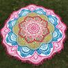 Microfiber Beach Towel Tassel Indian Mandala Tapestry Lotus Printed Bohemian Bikini Cover-Up Blanket Bath Towel
