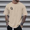 Men's Crew Neck Letter Printed Short Sleeve Fashion Cotton Top Versatile T-Shirts Men’s