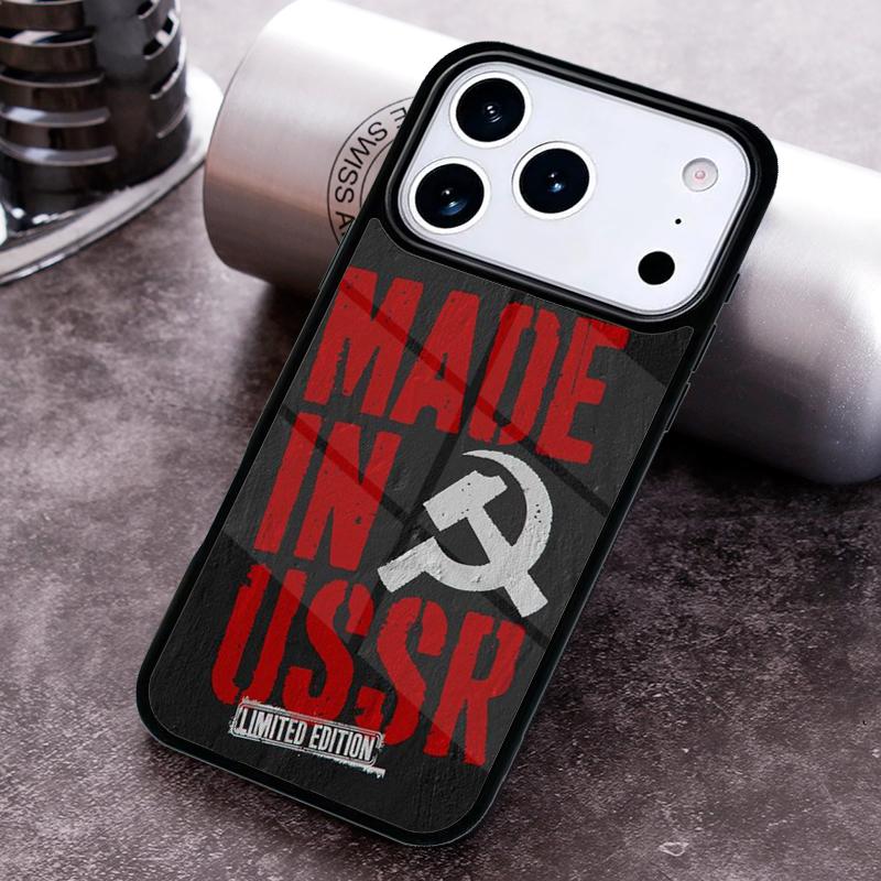 Vintage USSR CCCP Phone Case For iPhone 17,16e,15,14,13,12,11,Mini,Pro,MAX soft Silicone Cover
