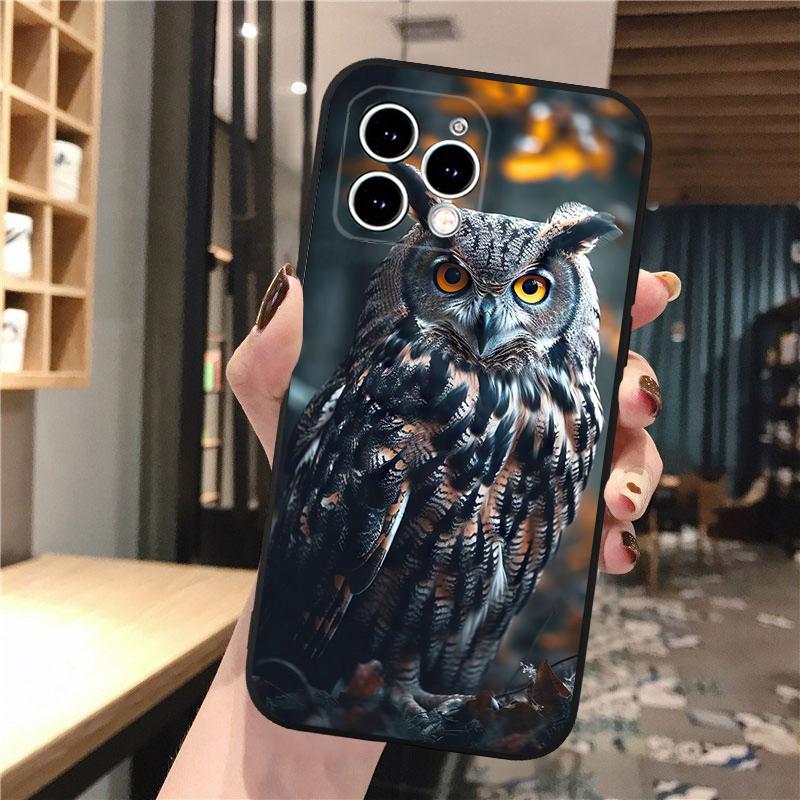 Owl Phone Case For iphone 17 Pro Max Air 16 15 14 13 Pro Max 15 16 Pro 15Plus Shell