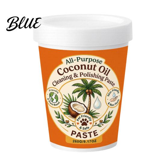 Multi-purpose Cleaning Paste Deep Polishing Paste, Multi-Purpose Coconut Oil Based Solid Furniture Restoration for Stainless Steel Copper Kitchen
