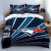 Blue Jays Logo with Maple Leaf Design Print Bedding Set Duvet Cover Pillowcases (1* Duvet Cover 2* Pillowcases Do Not Include Comforter)
