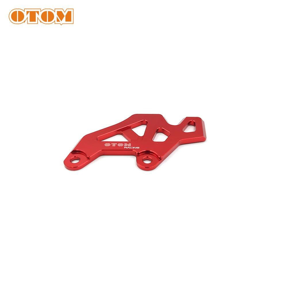 

OTOM Motorcycle Rear Brake Master Cylinder Cover Front Pump Protection Guard Brake Caliper Bracket For KAYO T4 K6 GUIZUN MX4 BRZ червоний