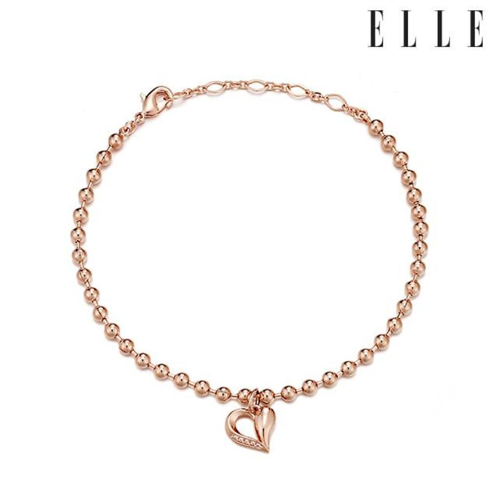 

[ELLE Jewelry] Ball Cubic Heart Bracelet ELBRBB092 white gold