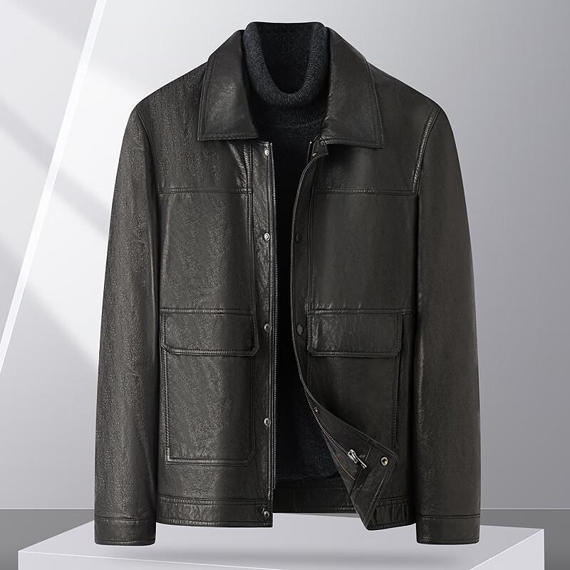 FAPAI Men's Classic Genuine Leather Jacket