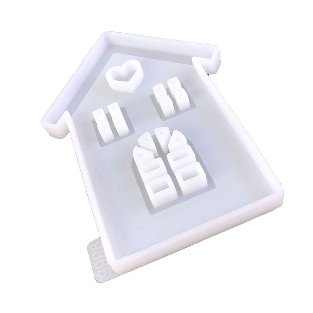 Hausform Kerzenhalter Form Haus Kerzenständer Formen für DIY Kerzenhalter Gips Ornament Weihnachtsgeschenk Heimdeko