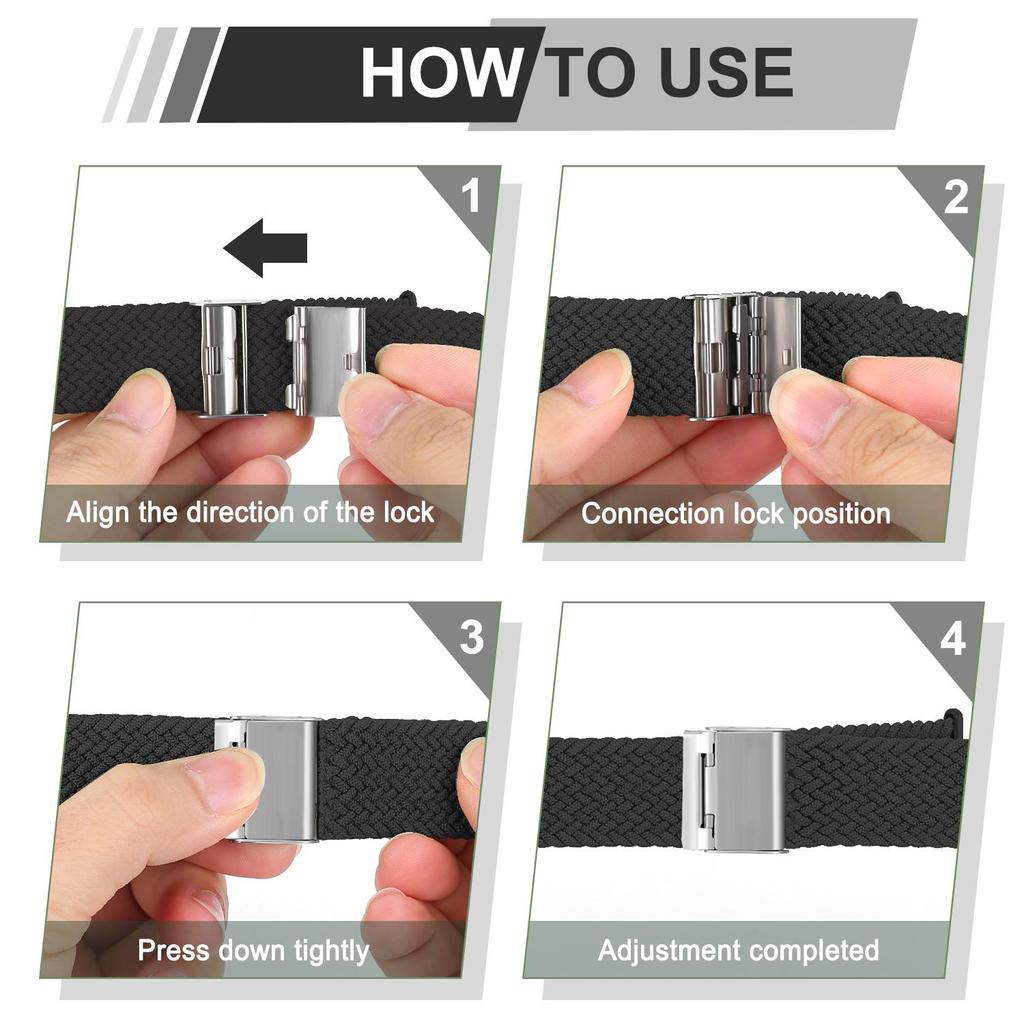 Adjustable Braided Watch Bands for Apple Watch Series Ultra 9 8 7 Folding Clasp Nylon Strap for IWatch 4 5 6 38 40 42 44 41 45 49mm Bracelet