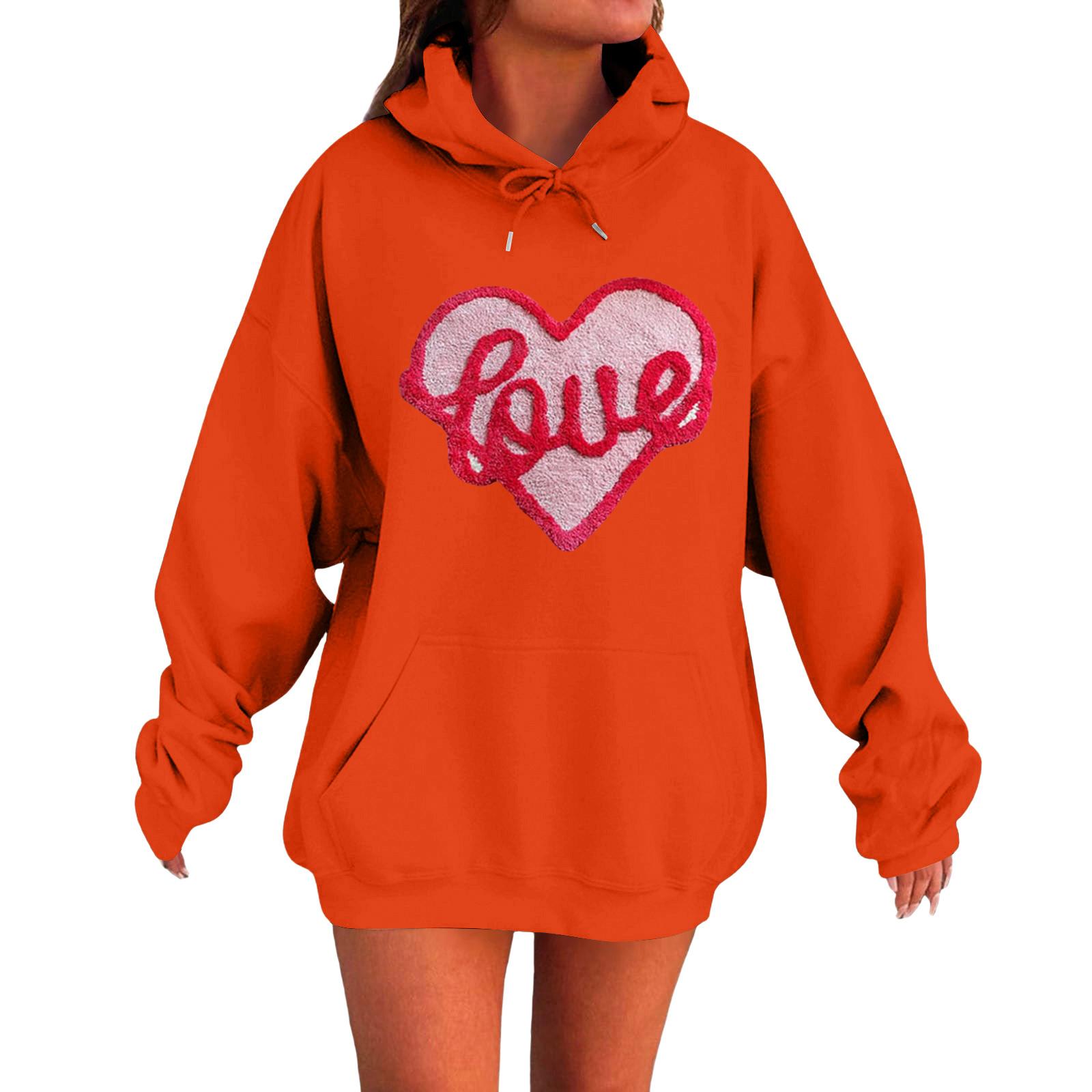 

Женский свободный удобный повседневный модный свитшот с длинным рукавом с принтом Love S