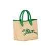 LONGCHAMP Le Pliage Canvas With Leather Trim Basket Bag, Shoulder Bag, Crossbody Bag, Handbag Small Women's Green 10144HCE129