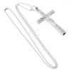 Durable Silver Cross Drum Key Necklace Jazz Drum Wrench for Drum Head Tuning