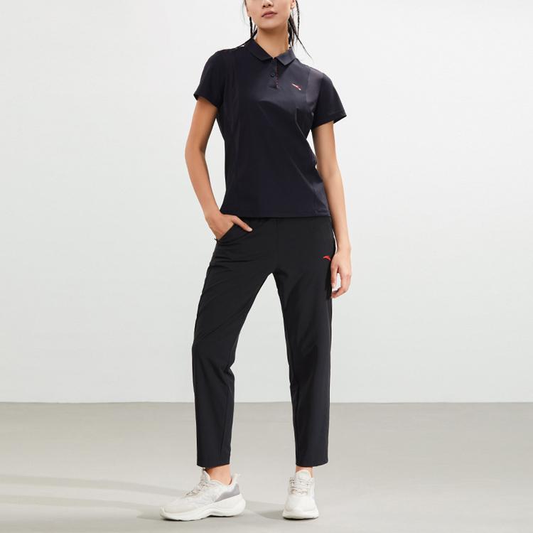 Anta Тренировочная серия однотонная эластичная рубашка поло с коротким рукавом — фото 3