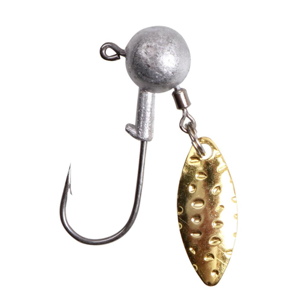 2g-10g Carbon Steel Hook With Noise Sheet Lure Barbed Fishing Hooks Fishing Tackle