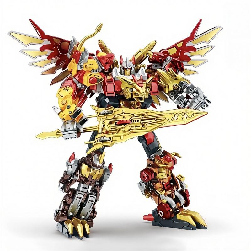YUEXING Predaking Mechanical Beast Robot Transformation 26CM 6IN1 Predacons Action Model Child Toys Gift Durable