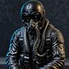 Military Desk Ornaments 3D Printed Pilot Figurine, Realistic Seated Aviator Statue for and Unique Bookshelf Hanging Decor Decor, Style Shelf