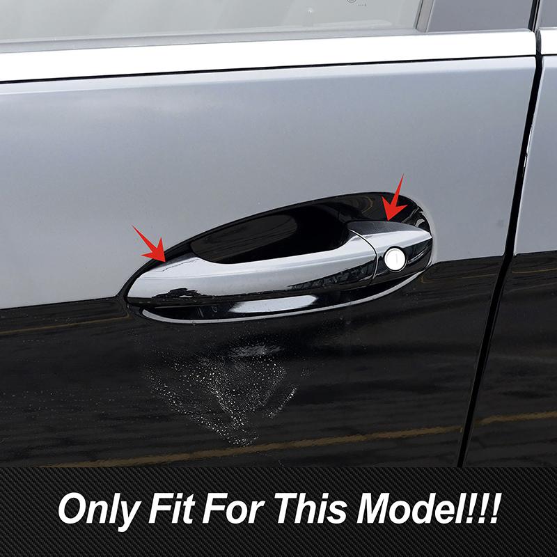 Car Door Pull Handle Panel Cover Carbon Pattern For Mercedes Benz C E GLK ML CLA Class W166 W117 X204 W204 Exterior Accessories