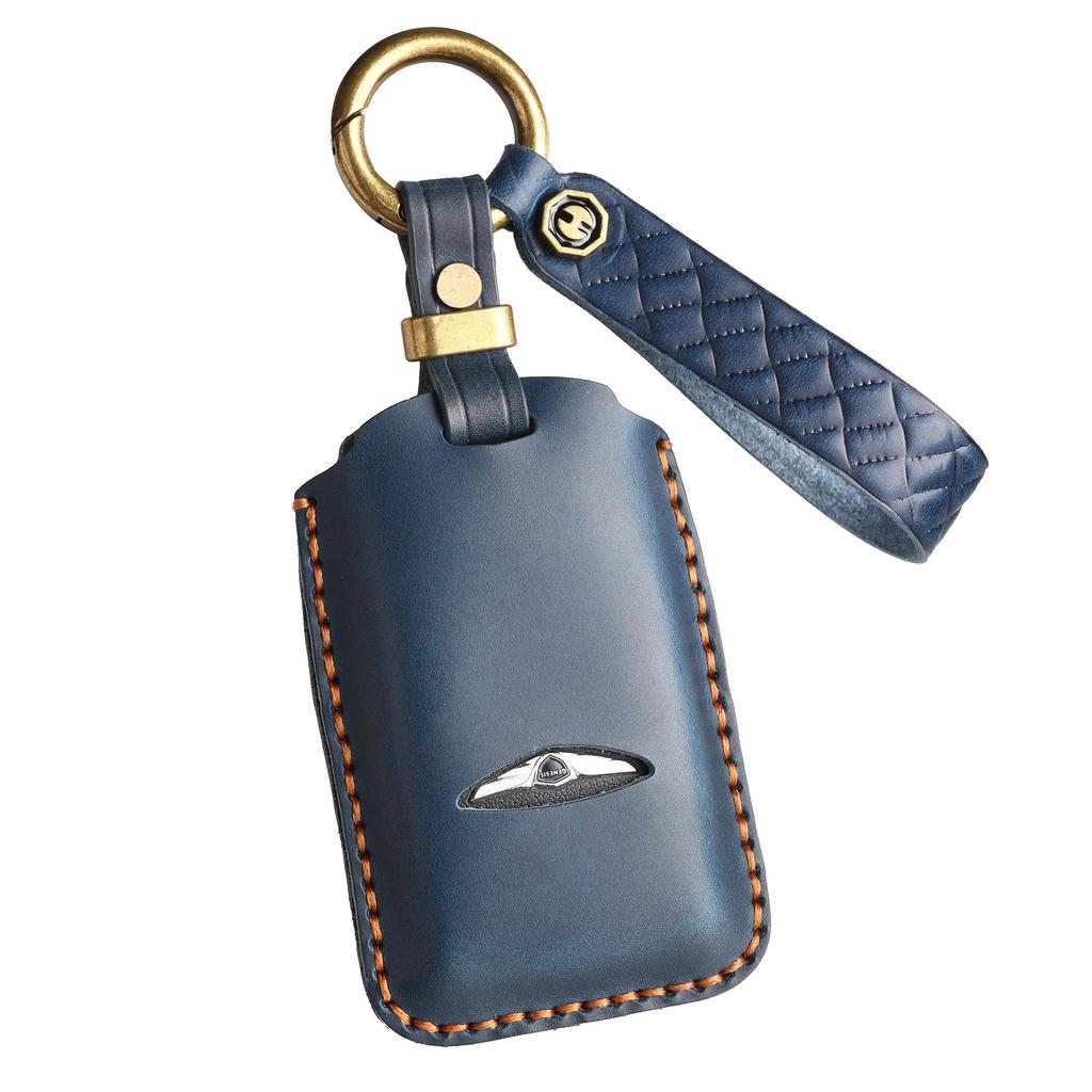 Vintage Leather Genesis Key Cover: Handmade, Genuine Leather Bag Buckle Case for Classic Genesis Models