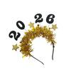 2026 Glitters New Year Headband With Star Tinsel Decors Headwear For Women Men Kids Holiday Party Celebration Accessory