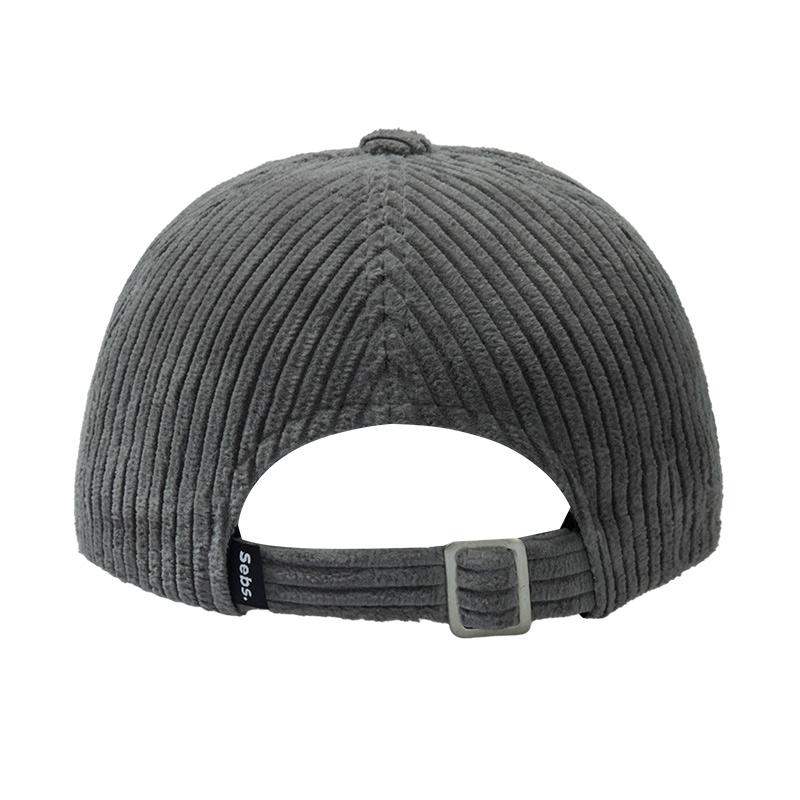 Sebseu Corduroy Gray Ball Cap