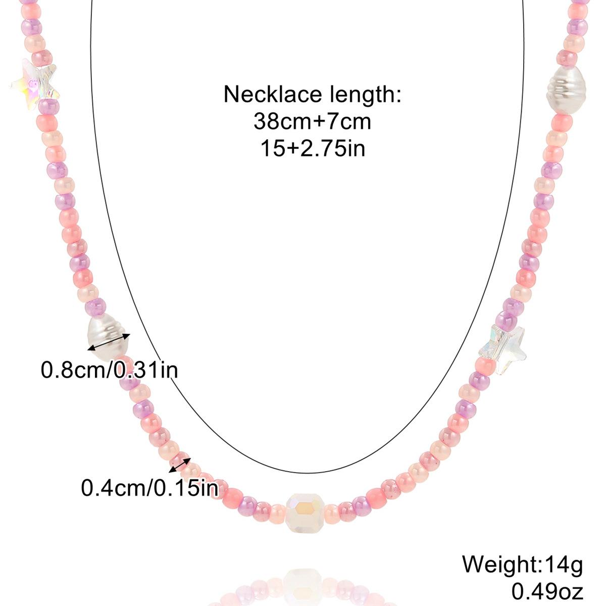 

Ожерелье для женщин Ожерелья из бисера Женские сотни с высококачественным чувством не теряющего цвета Ожерелья из бисера ручной работы Ins Красочные ожерелья из бисера