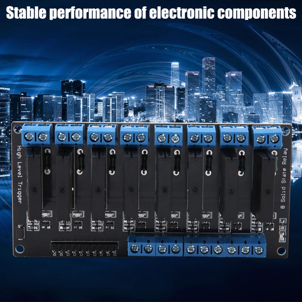5V 8 Channel Solid State Relay Module High Level Trigger 8 Channel Relay Module 2A with Fuse High Level Trigger