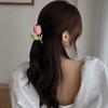 Flower Shaped Hair Claw Clip Wedding Shop Read Hairpin Cooking Non-skid Hairclip Clamp Pocket Headwear for Women