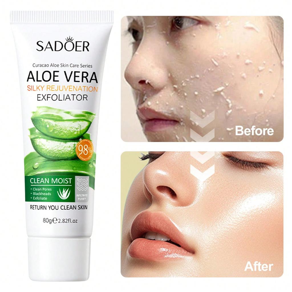 1PC Silky Rejuvenation Exfoliator Aloe Vera,It Can Easily Remove Skin Dirt,Fully Maintain Skin Moist