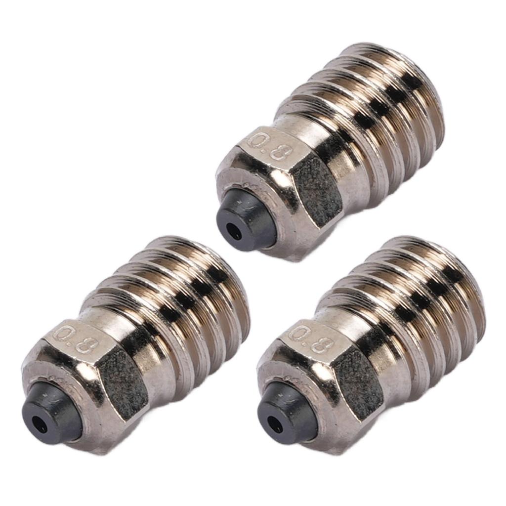 3 Pcs 3D Printer Nozzle Hardened Steel Ni Plating High Temperature Proof Extruder Hotend Nozzle for