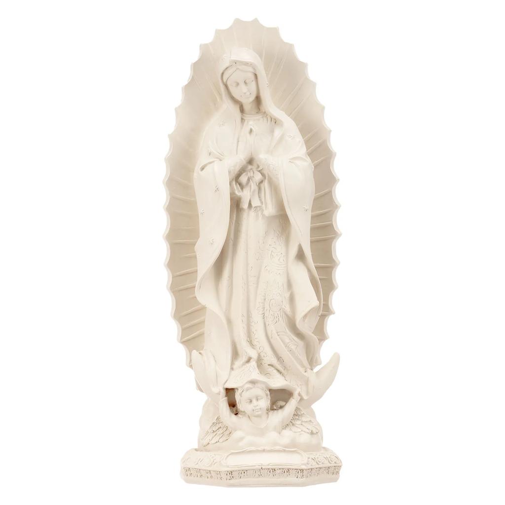Nostra Signora Statua Religiosa Statuetta Vergine Maria Scultura in Resina Arte Religiosa per Arredamento Casa/Regalo Cattolico, Statua Madre Maria