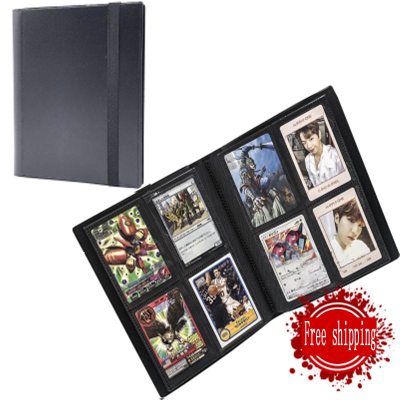 20Pcs 4 Pockets Card Pages 160 Capacity Cards Black Albums For  Ccg Mtg Magic Yugioh Board Games Cards Book Sleeve Holder