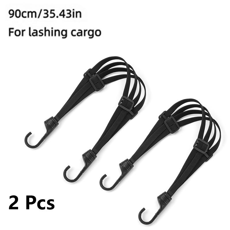 Motorcycle Helmet Luggage Cord Bungee Bandage Luggage Helmet Retractable Elastic Strap 24"/60Cm and 35.4"/90Cm Package Universal