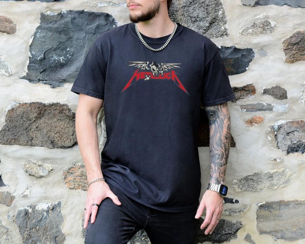 Metallica Перепечатка Джеймс Хэтфилд Графическая футболка унисекс Rock Band S-4XL XXXL