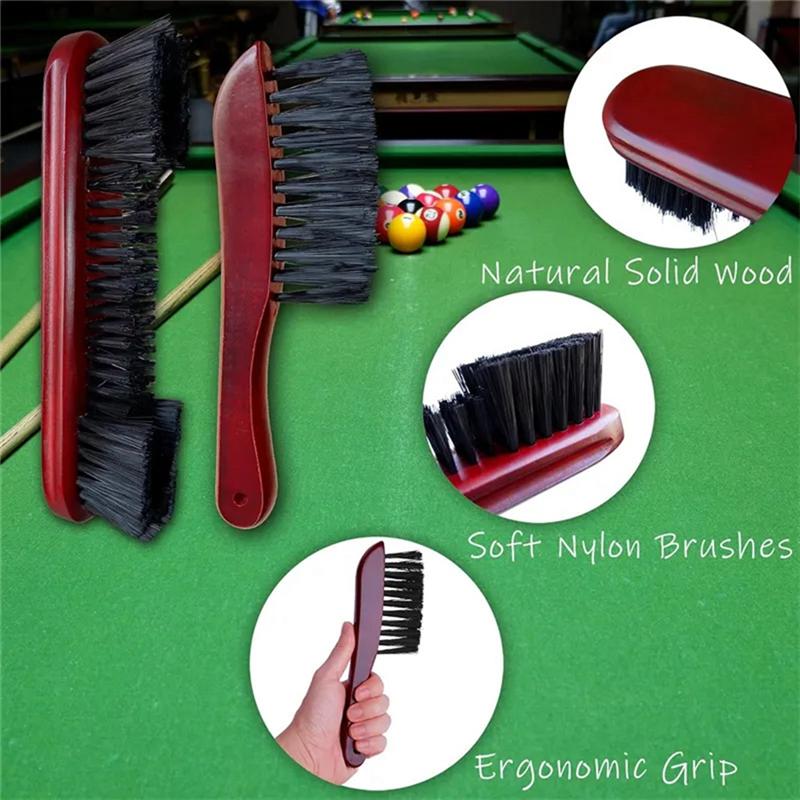 A03F-Brush And Knife Brush For Pool Table Billiard Brush Set For Home, Bar & Game Rooms