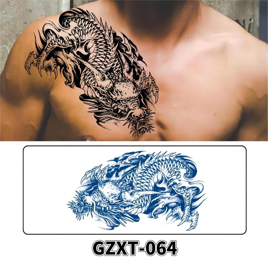 Waterproof Herbal Semi-Permanent Flower & Wings Sleeve Tattoo Sticker